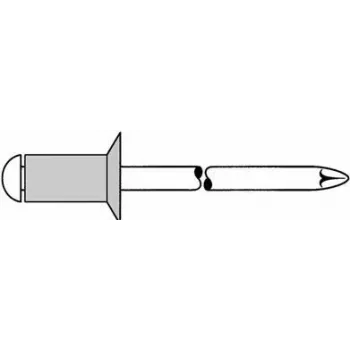 Aklo kniedes GESIPA 5×18 mm iegremdētā galva KS 12.0–14.0 mm, iepakojumā 500 gab.