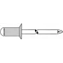 Aklo kniedes GESIPA 5×18 mm iegremdētā galva KS 12.0–14.0 mm, iepakojumā 500 gab.