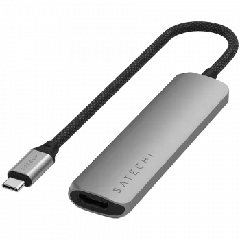 Satechi ST-P4SM USB-C 4-in-1 daudzportu adapteris 10 Gbit/s Pelēks