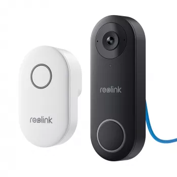 Reolink D340P - 5MP vadu video durvju zvans ar skaņas signālu, PoE, personu noteikšanu, divvirzienu audio, darbojas ar NVR