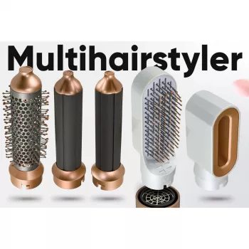 Karstā gaisa veidotājs Profi-Care 331321 balts-rozā — 4-in-1 multi-styler, 5 uzgaļi, 1000W, 3 temperatūras iestatījumi