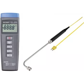 VOLTCRAFT K101 + TP 206 temperatūras mērīšanas instruments -200 līdz +1370 °C, zonde tips K