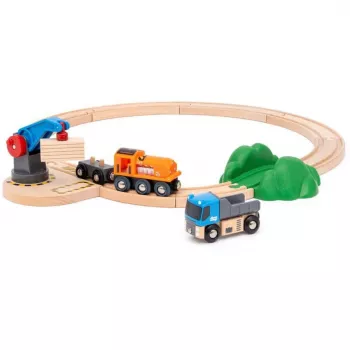 Brio World Kravas vilciena starta komplekts ar celtni