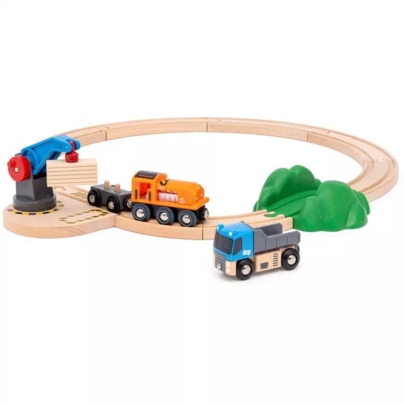 Brio World Kravas vilciena starta komplekts ar celtni