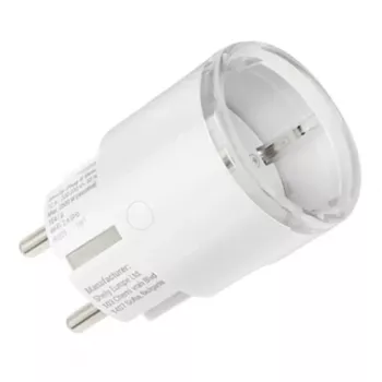 Viedā kontaktligzda Shelly Plug S Gen3 — Wi‑Fi viedais spraudnis ar enerģijas monitoringu, F tips, 110–230 V, 2500 W, balts