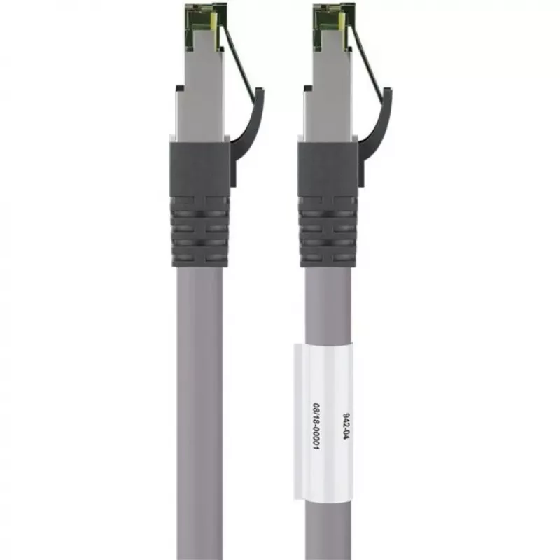 Goobay CAT 8.1 savienojuma kabelis, S/FTP (PiMF), Pelēks, 0,5 m - LSZH bezhalogēna, Vara AWG 24 (55135)