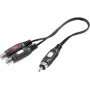 SpeaKa Professional RCA Audio Y-Adapter [1x RCA-Spalva - 2x RCA-Ligzda] Melns (SP-7869820)