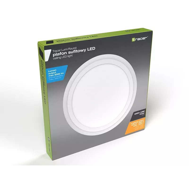 Griestu lampa TRACER TRAOSW47320 LED apaļa 18W 3000K