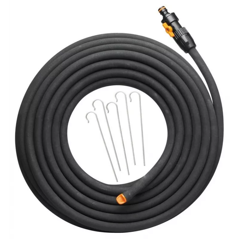 Fiskars 1025935 dārza šļūtene, 15 m, virszemes, gumijas, melna