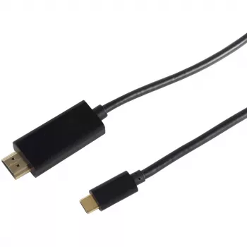 HDMI kabelis ShiverPeaks BS10-56025 1m HDMI Type A uz Type C Mini Melns