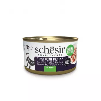 Slapjā kaķu barība Agras Pet Foods SCHESIR Oceanic Adult Tuncis 70 g paciņa, 12.5% olbaltumvielas, 85% mitrums