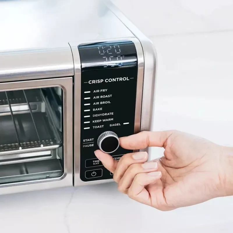 Ninja SP101 Single 10 L Brīvstāvošs 2400 W Karstā gaisa fritieris Melns, Nerūsējošais tērauds