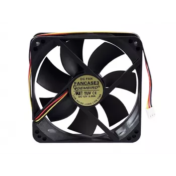 Datora korpusa ventilators Gembird FANCASE3/BALL, 120 mm, lodīšu gultnis, 2500 RPM, melns
