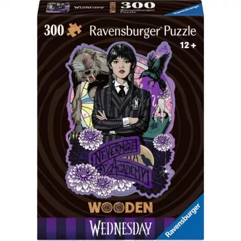 Puzle Ravensburger Wooden Puzzle Wednesday 300 gabali, koka gabali, 300 gab