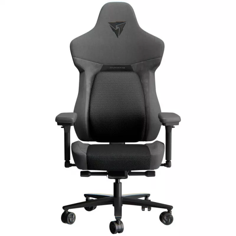 Spēļu krēsls Thunder X3 TEGC-2068101.11 — sieta apdare, ergonomisks dizains, melns