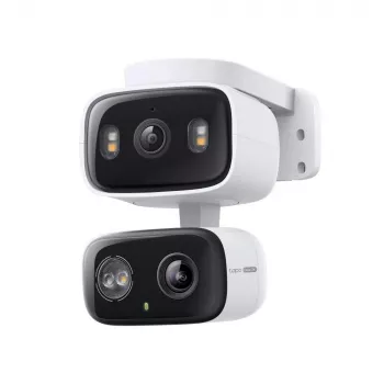 IP drošības kamera TP-LINK Tapo C246D — 3MP (2304×1296), 2.8 mm, 107.8° FOV, PTZ divu lēcu, IP65, Wi-Fi/Gigabit, microSD līdz 512 GB