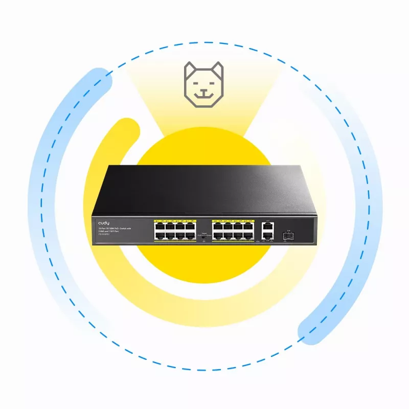 Cudy FS1018PS1 Slēdzis 18 Fast Ethernet porti PoE