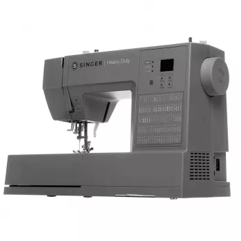 SINGER automātiskā šujmašīna HD6605 — elektriska, 1-pakāpju pogcaurums, brīvā roka, pelēka, 6 kg