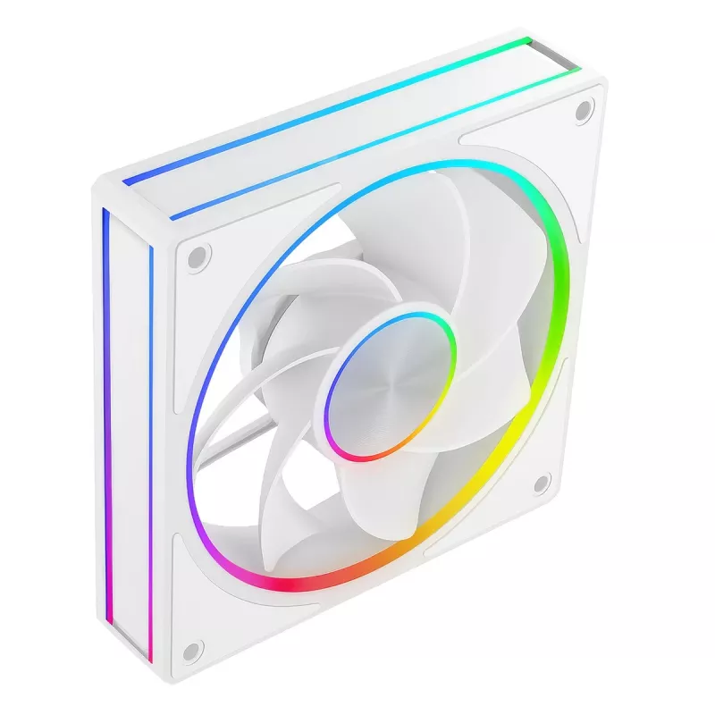 Datora korpusa ventilators MODECOM VOLCANO LOOP 120 ARGB Reverse Fan White 120 mm, PWM, 400–1400 RPM