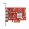 DeLOCK PCI Express x4 paplašināšanas karte ar 4 USB 10 Gbps portiem (2x Type-A, 2x Type-C)