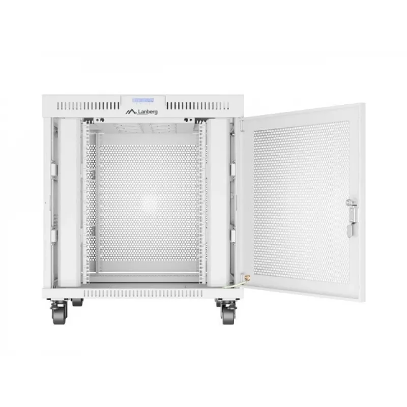 Rack skapis LANBERG FF01-8015-23SL 19 collu 15U, pelēks, perforētas priekšējās durvis