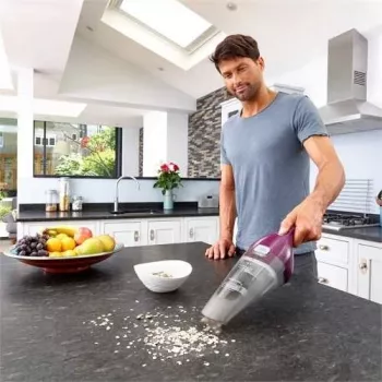 Black & Decker NVC115W rokas putekļsūcējs Pelēks, violets Bezmaiss