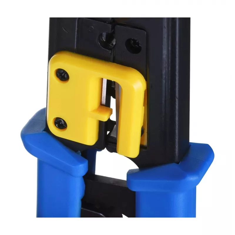 Alantec NI040 krimpēšanas knaibles RJ-45 savienotājiem, tērauda konstrukcija, plastmasas rokturi, melni/zili