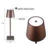 Beper P201UTP103 uzlādējama galda lampa ar skārienjūtīgu slēdzi, 2 W