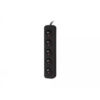 Lanberg PS0-05E-0300-BK Pagarinātājs 3 m 5 AC-izejas Iekštelpām Melns