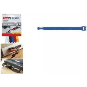 tesa kabeļu saite Cable Manager mazs, krāsa 12 mm x 200 mm, saliekta forma, atkārtoti lietojama (55236-00000-0)