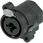 Neutrik NCJ6FI-S XLR/1/4 stereo jack kombinētais savienotājs melns