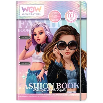 Radošais komplekts Kids Euroswan Fashion Book WoW Generation WOW00054 — bērnu modes rokdarbu komplekts