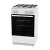 Brīvi stāvoša gāzes plīts ar cepeškrāsni Gorenje GG5A10WFFM — 4 degļu virsma, 70 L cepeškrāsns, emaljēta virsma, balta
