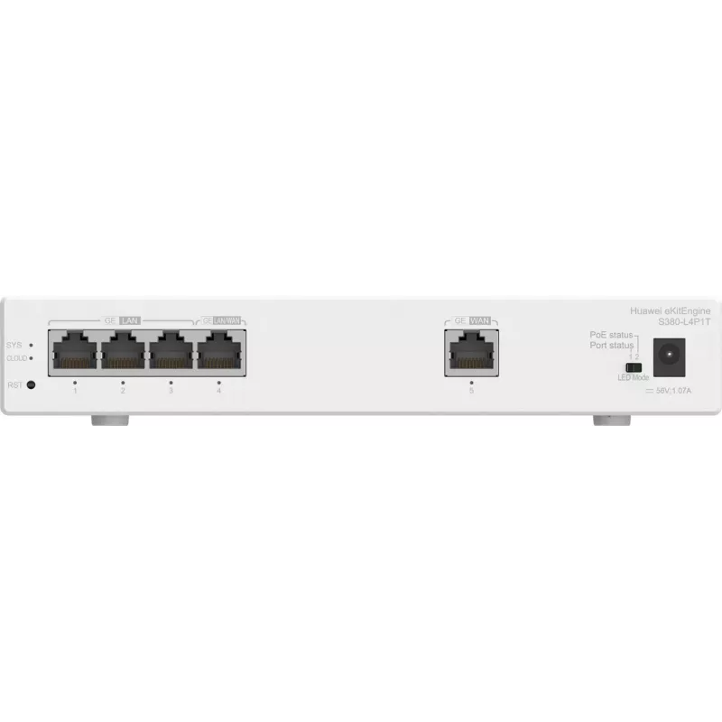 Huawei S380-L4P1T daudzpakalpojumu maršrutētājs, 1x WAN, 4x PoE LAN