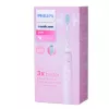 Sonic zobu birste Philips 3100 sērija HX3671/11 ar spiediena sensoru, iebūvētu Li‑Ion akumulatoru, 1 birstes uzgalis, balta/roza