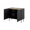 Kumode Cama Meble ONDA 2D 98x45x85 cm, melna, skaidu plātnes rāmis