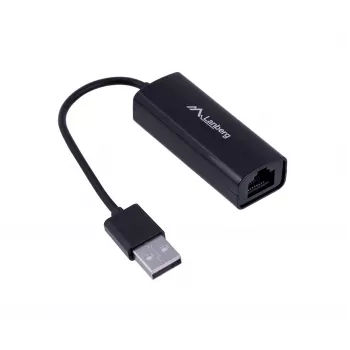 Tīkla interfeisa karte LANBERG NC-0100-01 USB 10 Gbit/s, karstā maiņa, kabelis 0,15 m, melna