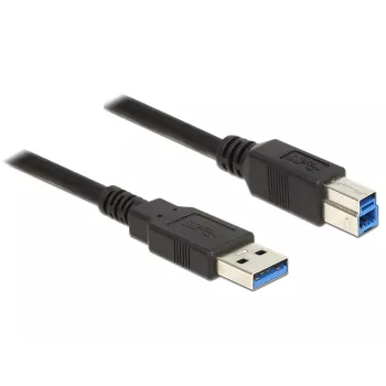 USB kabelis DeLOCK 85065 USB 3.2 Gen 1 0.5 m USB A USB B Melns