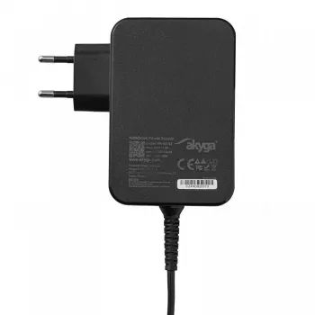 Akyga AK-ND-82 USB-C GaN klēpjdatora barošanas adapteris 90 W, PD 3.0, 5–20 V, 1,8 m kabelis, melns