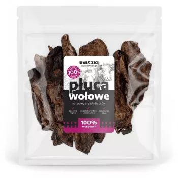 UNISZKI liellopu plaušas - suņu kārums - 500 g