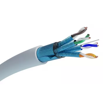 Tīkla kabelis Extralink Twisted pair CAT6A FTP (F/FTP) V2 Indoor 500M Pelēks