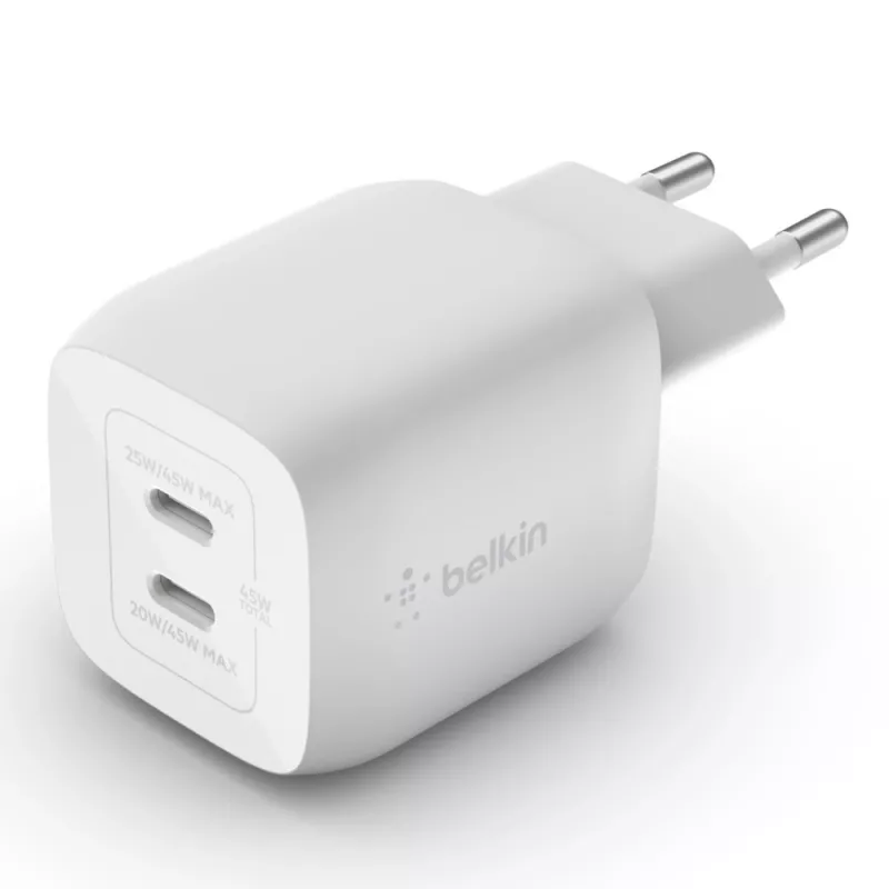 Belkin WCH011vfWH Balts Lādētājs Klēpjdatoram, Viedtālrunim, Planšetei AC Ātrā Uzlāde Iekštelpām