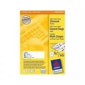 Pašlīmējošās etiķetes Avery Universal 105x35mm 1600 gab.