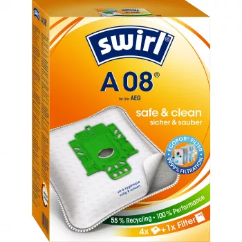 Melitta putekļsūcēja maisiņi A 08/09 Micropor 4 gab. (AEG) Gr.24 6000 7000 ÖKO VAMPYR (1-7025-08)
