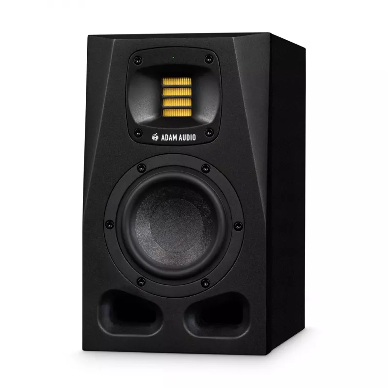 Studijas monitori ADAM AUDIO A4V Melni, 2-virzienu, 90W RMS, 4 collu zemfrekvenču skaļrunis, LED displejs, montējami statīvā