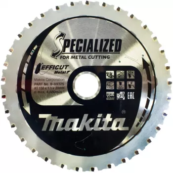 Makita Specialized EFFICUT ripzāģa asmens - kokam, metālam, alumīnijam - 150 mm - 33 zobi - saderīgs ar Makita DCS553, DCS553RTJ, LXT DCS553Z