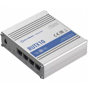 Teltonika RUTX10 bezvadu maršrutētājs Gigabit Ethernet Divjoslu (2.4 GHz / 5 GHz) Balts