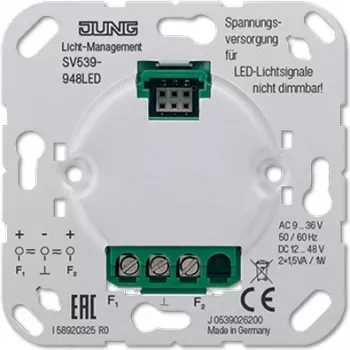 Jung barošanas bloks AC9-36V DC12-48V SV 539-948 LED - barošanas bloks - AC/DC 9 līdz 48 V~/= (SV539-948LED)