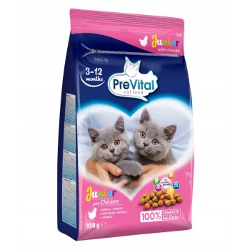 Sausā barība kaķēniem PREVITAL Junior Chicken 950 g