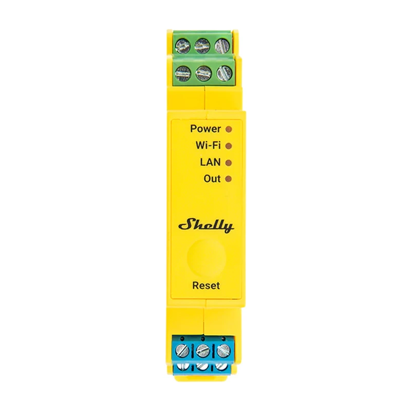Shelly RGBWW Pro WiFi 5-kanālu DIN-sliedes LED kontrolleris